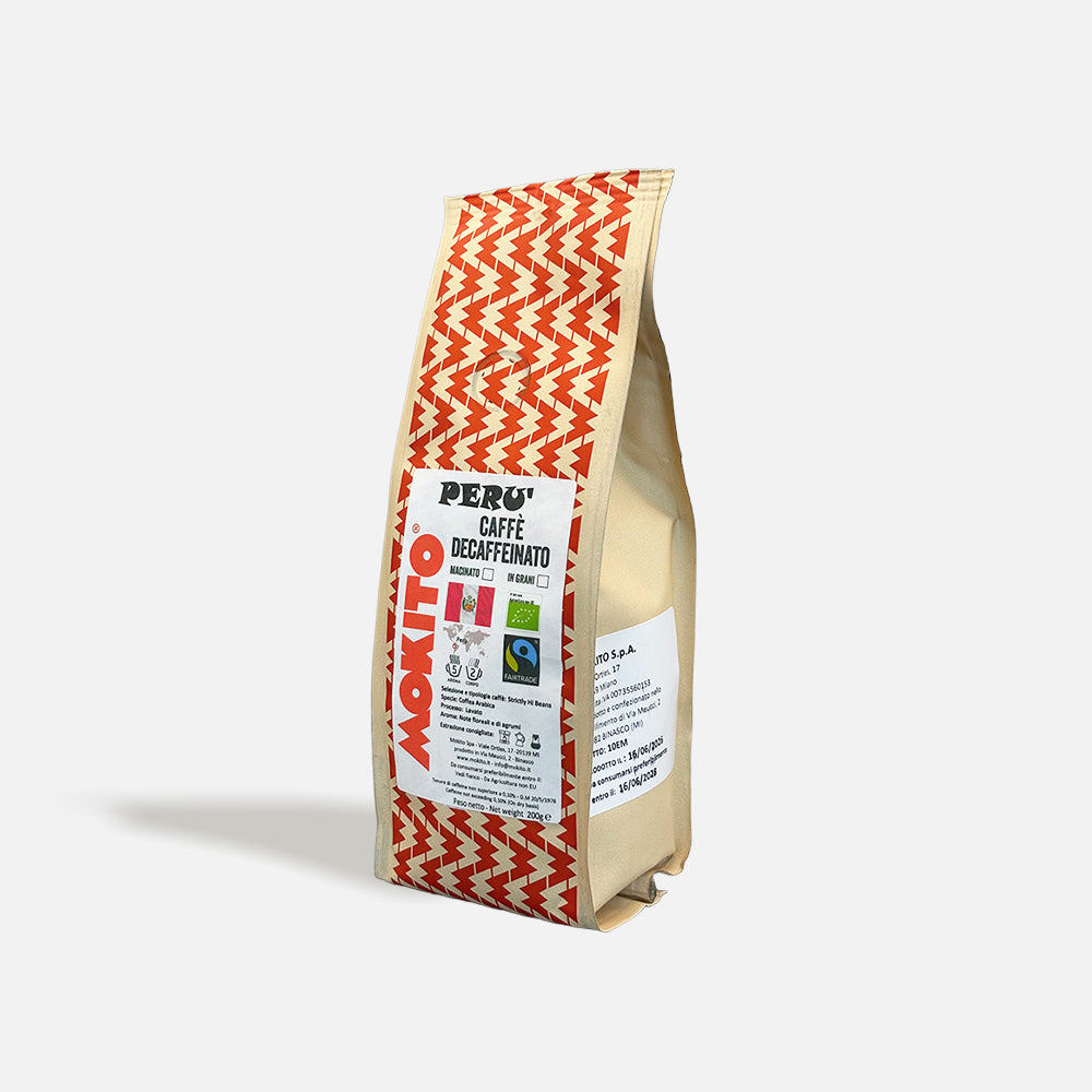 Caffè In Grani Decaffeinato Bio Fairtrade Perù Mokito – 200g